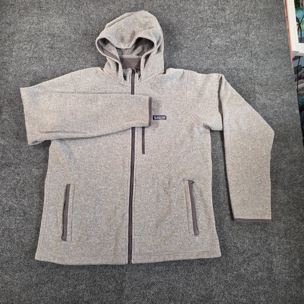 Patagonia Performance Better Sweater Gray Zip-Up Fleece Hoodie Jacket Large Men